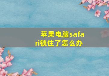 苹果电脑safari锁住了怎么办