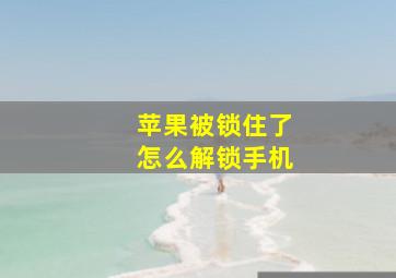 苹果被锁住了怎么解锁手机