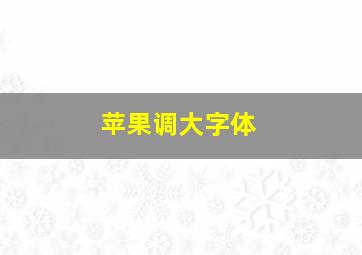 苹果调大字体