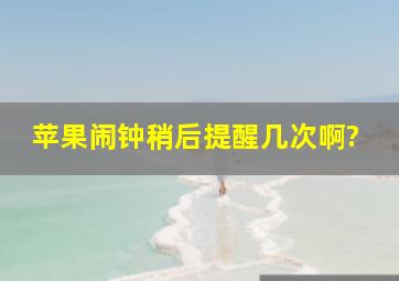 苹果闹钟稍后提醒几次啊?