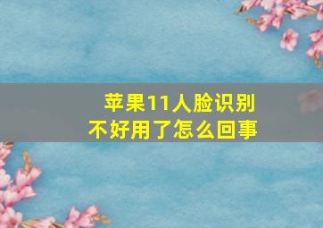 苹果11人脸识别不好用了怎么回事