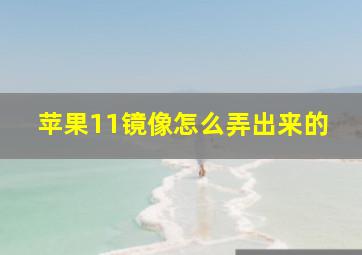 苹果11镜像怎么弄出来的