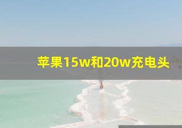 苹果15w和20w充电头