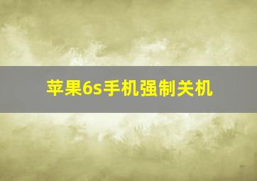 苹果6s手机强制关机