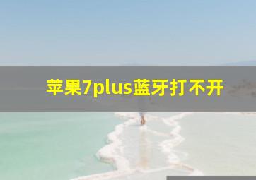 苹果7plus蓝牙打不开