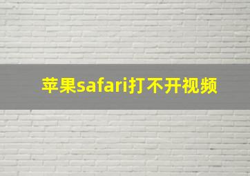 苹果safari打不开视频