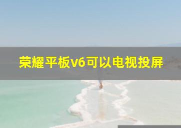 荣耀平板v6可以电视投屏