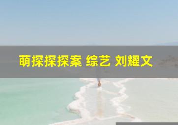 萌探探探案 综艺 刘耀文