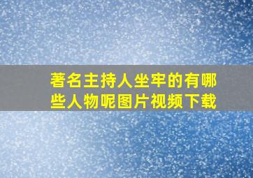 著名主持人坐牢的有哪些人物呢图片视频下载