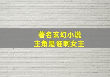 著名玄幻小说主角是谁啊女主