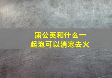 蒲公英和什么一起泡可以消寒去火