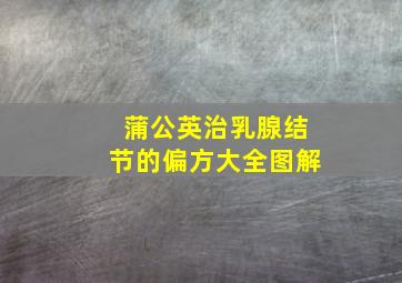 蒲公英治乳腺结节的偏方大全图解