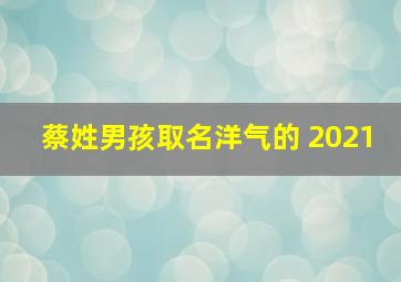 蔡姓男孩取名洋气的 2021