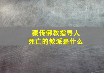 藏传佛教指导人死亡的教派是什么