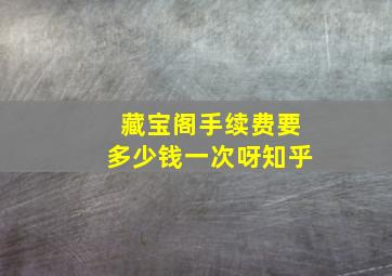 藏宝阁手续费要多少钱一次呀知乎