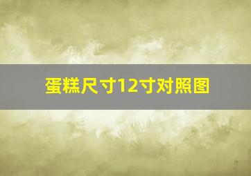 蛋糕尺寸12寸对照图