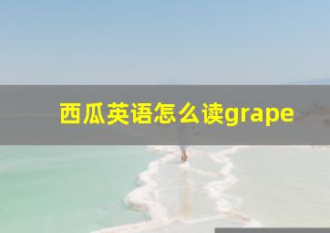 西瓜英语怎么读grape