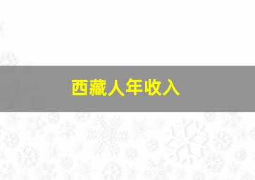 西藏人年收入