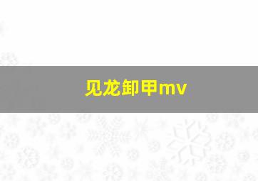 见龙卸甲mv