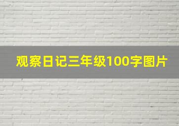 观察日记三年级100字图片