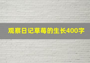 观察日记草莓的生长400字