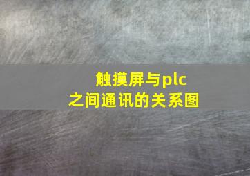 触摸屏与plc之间通讯的关系图