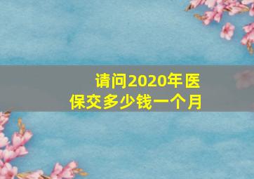 请问2020年医保交多少钱一个月