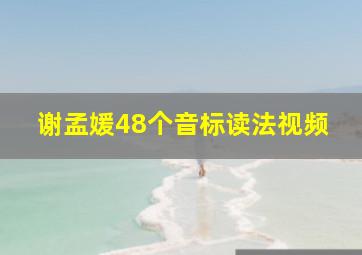 谢孟媛48个音标读法视频