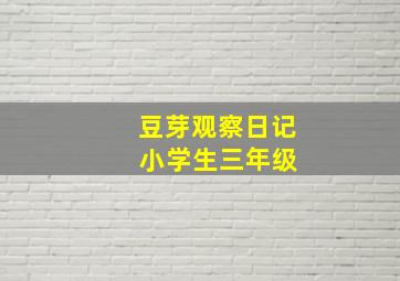 豆芽观察日记 小学生三年级