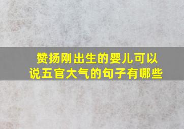 赞扬刚出生的婴儿可以说五官大气的句子有哪些