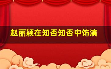 赵丽颖在知否知否中饰演