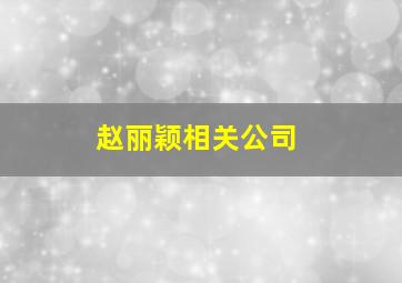 赵丽颖相关公司