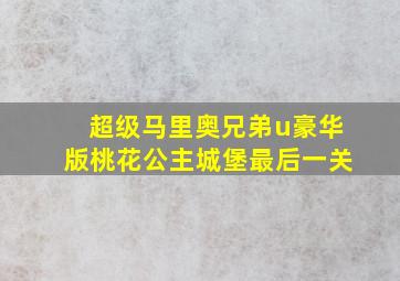 超级马里奥兄弟u豪华版桃花公主城堡最后一关