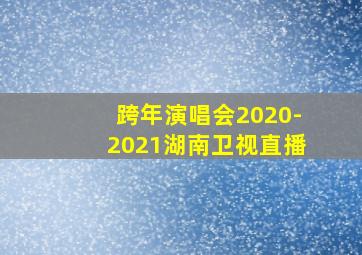 跨年演唱会2020-2021湖南卫视直播