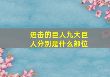 进击的巨人九大巨人分别是什么部位