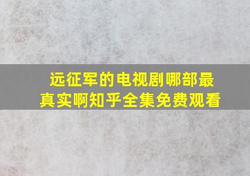 远征军的电视剧哪部最真实啊知乎全集免费观看