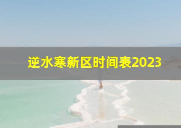 逆水寒新区时间表2023