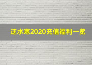 逆水寒2020充值福利一览