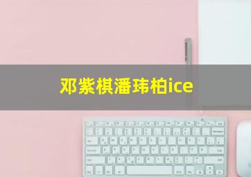 邓紫棋潘玮柏ice