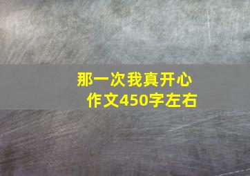 那一次我真开心作文450字左右