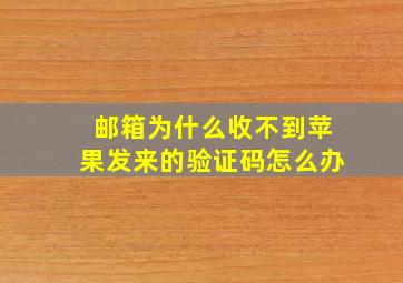 邮箱为什么收不到苹果发来的验证码怎么办