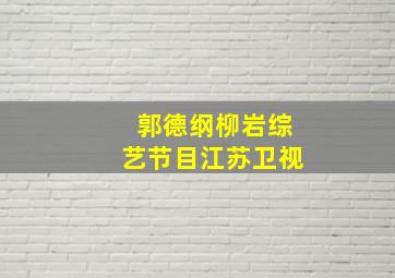 郭德纲柳岩综艺节目江苏卫视