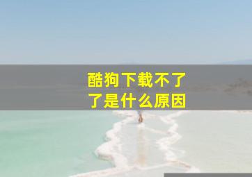 酷狗下载不了了是什么原因