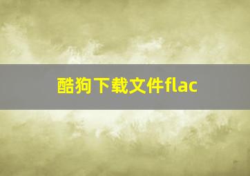 酷狗下载文件flac