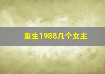 重生1988几个女主