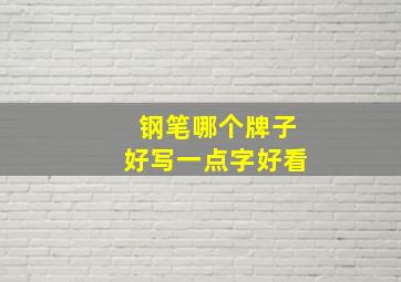 钢笔哪个牌子好写一点字好看