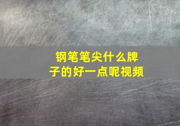 钢笔笔尖什么牌子的好一点呢视频