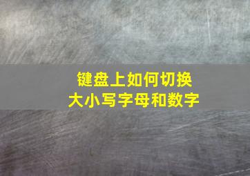 键盘上如何切换大小写字母和数字