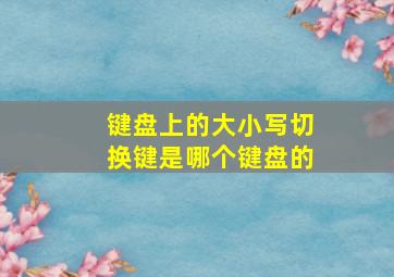 键盘上的大小写切换键是哪个键盘的