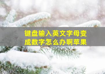 键盘输入英文字母变成数字怎么办啊苹果